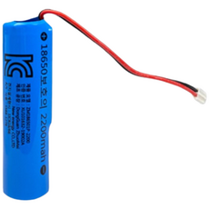 18650 리튬 이온 배터리 3.7V 2200mAh Bar type 보호회로 커넥터 케이블 타입 KC 인증