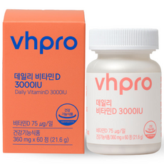 비타민하우스 데일리 비타민D 3000IU 21.6g, 60정, 1개