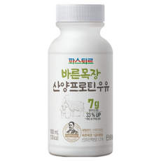 파스퇴르 바른목장 산양프로틴 우유, 180ml, 8개