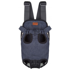 DING DONG PET 寵物牛仔布雙肩外出包, 丹寧藍