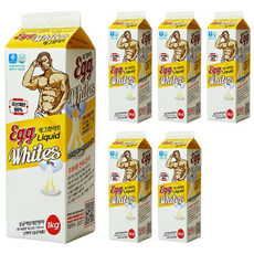 헬스앤뷰티 에그화이트 계란흰자 난백 1kg x 6팩 (100% 국내산 당류 ZERO)