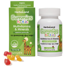 HerbaLand 孩童用綜合維他命軟糖 60顆入, 132g, 1罐