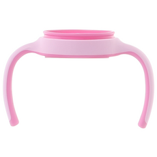 DOUBLEHEART 柔軟觸感奶瓶手柄, 粉色, 240ml, 1個