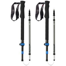 트렉스타 팬텀 접이식 5단 등산스틱 세트, 블랙티타늄, 2개