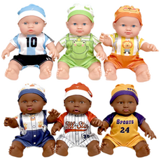 꼬마호랑이 다문화 소프트 흑인백인 인형 6종세트, 1개