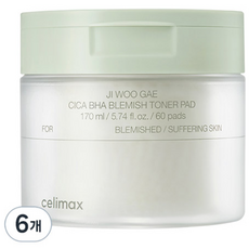 셀리맥스 지우개 시카 바하 블레미쉬 토너 패드 170ml, 60개입, 6개