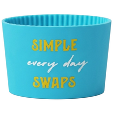 브레디 리유저블 실리콘 컵슬리브 컵홀더, 블루, 1개