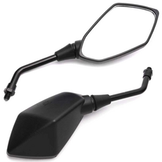 셀렉트템 오토바이 순정 백미러 좌우세트 10mm 거울 사이드미러 교체 부품, 1세트, 블랙