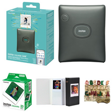 인스탁스 스퀘어 링크 포토프린터 필름 패키지, 미드나잇그린