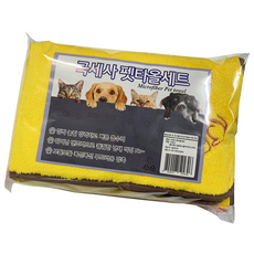 마이크로버 극세사 펫타올 중형 + 특대형 세트, 랜덤발송, 1개