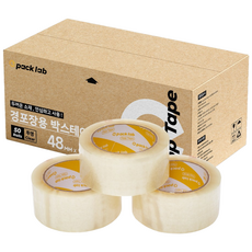 epacklab 박스테이프 57mic 48mm x 80m 투명 OPP 포장테이프 택배 포장용 강력접착 50개 1박스