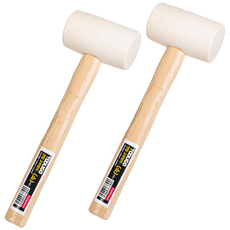 툴리고 탄성 좋은 고무 망치 소형 타일 목공 작업용, 2개