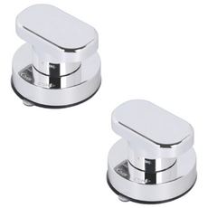 GUNU 強力真空吸附式推拉門單把手 銀色, 2個