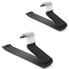 메르카 논슬립 바지걸이, 20개, 블랙