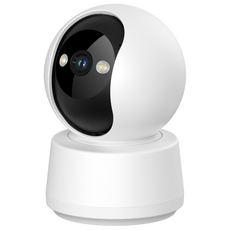 AMSKY 홈캠 가정용 cctv 카메라 실내용 WiFi 2K QHD 초고화질 360도 회전, GW-C10 화이트, 1개