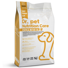 닥터펫 뉴트리션케어 5kg 슈퍼프리미엄급 전연령 기능성 강아지 사료 건식사료, 장건강/유산균, 1개