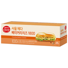 e치즈몰 서울우유 체다슬라이스 베이커리 치즈 1800g 100매, 1.8kg, 1개