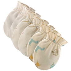 오가닉코튼 신생아 무지+멀티동물+장난감무늬 손싸개 3종세트 사계절용