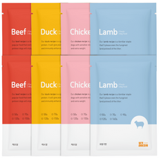 씽크라이크펫 강아지화식 자연식 사료 50g, 8개, 소+닭+오리+양, 소+닭+오리+양(각 2개씩/총 8개)