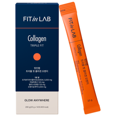 핏인랩 트리플 핏 콜라겐 오렌지 액상 300달톤 초저분자 피쉬 콜라겐 3000mg 엘라스틴 히알루론산 14포, 1개, 14회분