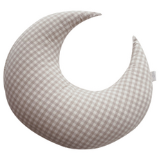 Malolotte 可拆洗絎縫月亮枕, 米底格紋