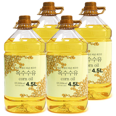그대로푸드 옥수수유 옥배유, 4개, 4.5L