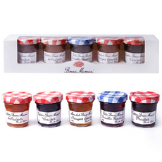 본마망 미니잼 5입세트 딸기 오렌지 라즈베리 살구 체리 250g, 1