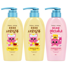 베비언스 핑크퐁 샤와샴푸 380ml x 2개 + 컨디셔너 380ml