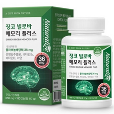 네추럴라이즈 징코 빌로바 메모리 플러스 117g, 6개, 180정