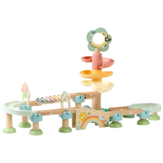 [투키토이] 원목구슬 트랙타워 (744) 아기 베이비 공굴리기 타워쌓기 감각발달완구, 1개