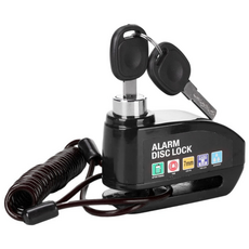 자전거/오토바이/전기 스쿠터 브레이크 잠금장치 도난 방지 오토바이 잠금 장치, 1개, 블랙 - 리마인더 스트랩 포함