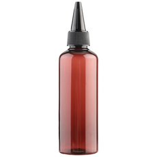 블랙 뾰족캡 브라운 100ml 플라스틱 화장품용기 공병 소분병 여행, 1개