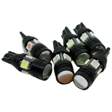 광전 오토바이 자동차 미등 풋등 번호판등 실내등 계기판등 T10 5050LED 4구 볼록 T10전구 6가지색상, 1개, 흰색