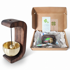 쏘해피벨 현관문 액막이 풍경종 선물 세트, 브라운 색상 패키지