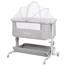 헬로디노 아기침대 프리미엄 Ver 이동식 신생아 접이식 애기 침대, 그레이