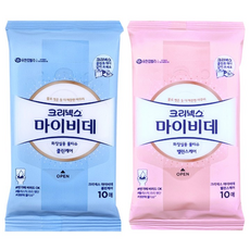 크리넥스 마이비데 (외출 여행 캠핑 필수템) 클린케어 휴대용 10매 1개+ 마이비데 밸런스케어 휴대용 10매 1개, 1개