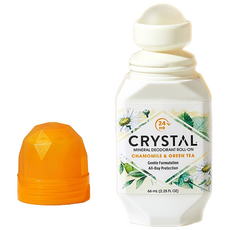 CRYSTAL 礦物質身體除臭滾珠瓶 洋甘菊綠茶, 66ml, 1個