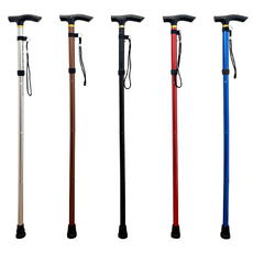 다온 초경량 알루미늄 4단 접이식 어르신 지팡이, 블루, 1개