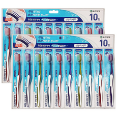 유한덴탈케어 플러스 이코노 칫솔, 10개입, 2개