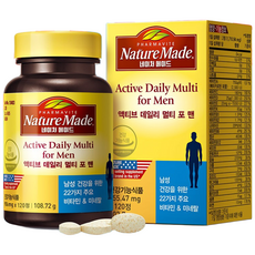 네이처메이드 액티브 데일리 멀티 비타민 포 맨, 120정, 1개