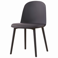 카페 인테리어 디자인 사출 플라스틱 식탁 의자, 1개, 블랙