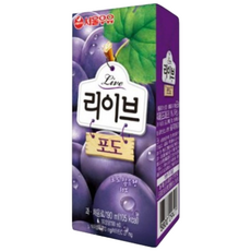 서울우유 리이브 포도 (안전박스포장, 190ml, 48개