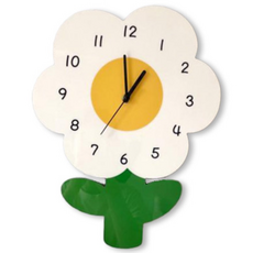 올샵 인테리어 벽걸이 꽃시계, 혼합색상