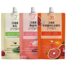 당류 ZERO! 그대로 곤약젤리 3종 혼합 (복숭아10 + 포도10 + 모로블러드오렌지10), 30개, 150g