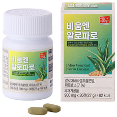 비움엔 알로파로 쾌변 장건강 변비직빵 알로에 파로효소를 한알에, 1개, 30정