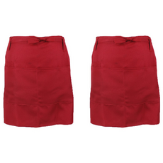 카페 미니 앞치마, 레드, 2개