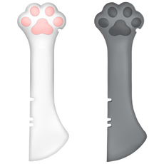 Bremen 貓掌罐頭湯匙, 白色, 灰色, 2個