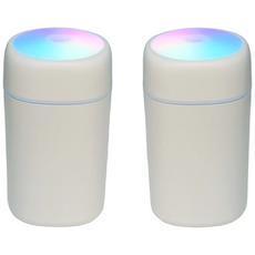 텐투투니 비비드 미니 가습기 USB 초음파 휴대용 탁상용 차량용, 2개, 화이트, BJS-01