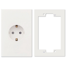 아남르그랑 아펠라 접지 1구 콘센트+보조대 화이트, 1세트