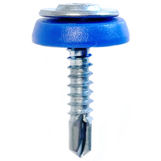 방수피스 와셔머리(청색), 방수피스(십자형), #10(4.8mm)x19